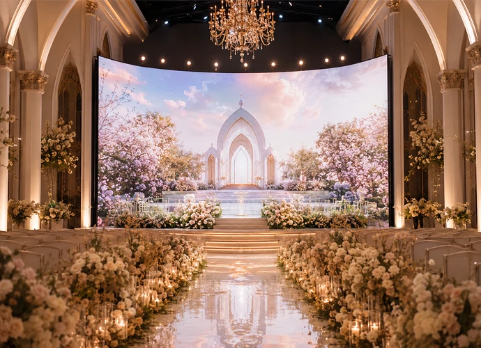 AXIS Flex curved rental LED screen for stage events - display performance