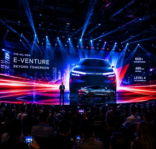 A Series rental LED display panel for stage and touring - installation view