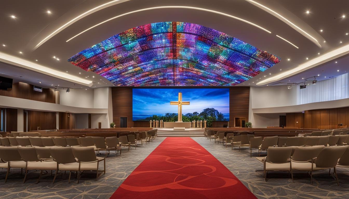 LED display application for church stage and worship events