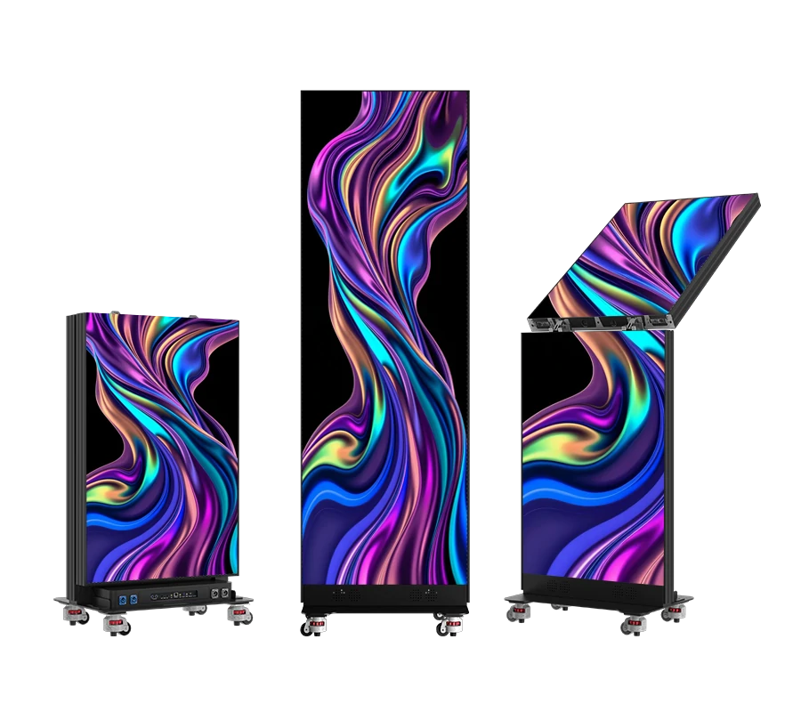 PIF Series folding LED poster display for events and retail signage - cabinet detail